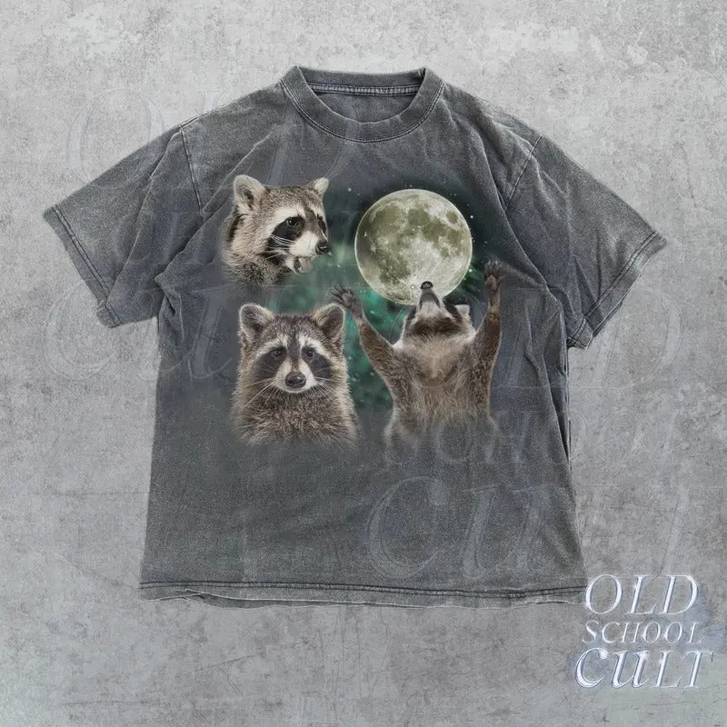 Three Ra.C.Co.O.Ns Vintage Retro R..C.Co. Moon - Adult & Kids T-Shirts, Sweatshirts & Hoodies apparel design preview 1