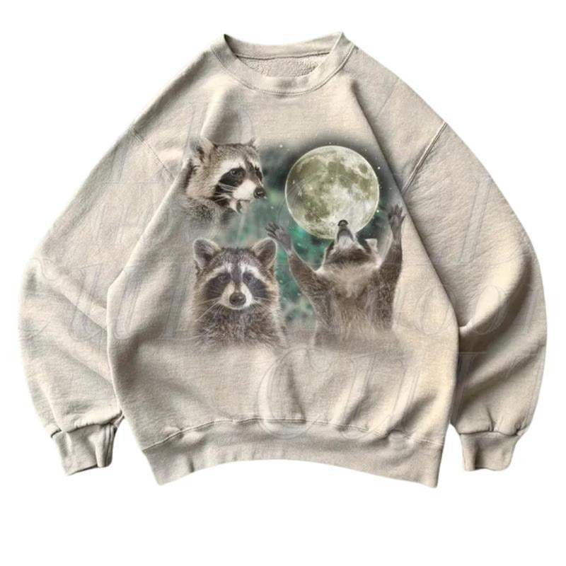 Three Raccoons Retro Raccoon Cute Trash Panda Cozy - Adult & Kids T-Shirts, Sweatshirts & Hoodies apparel design preview 1
