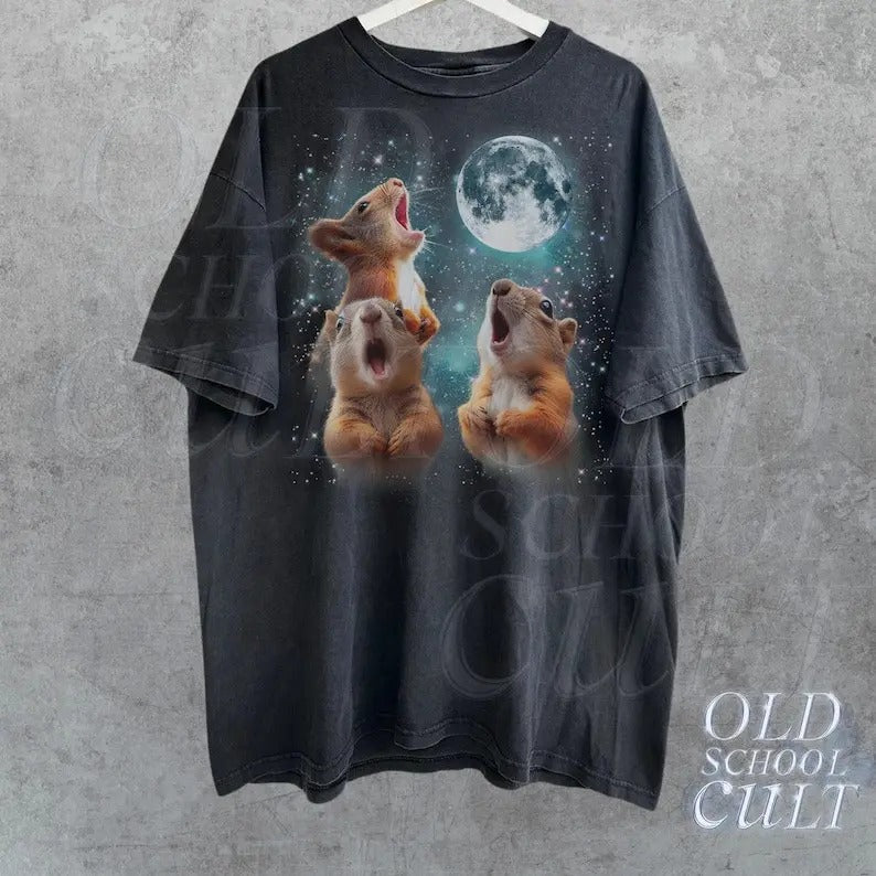 Three Squirrel Funny Vintage Retro Meme Ugly Friends - Adult & Kids T-Shirts, Sweatshirts & Hoodies apparel design preview 1