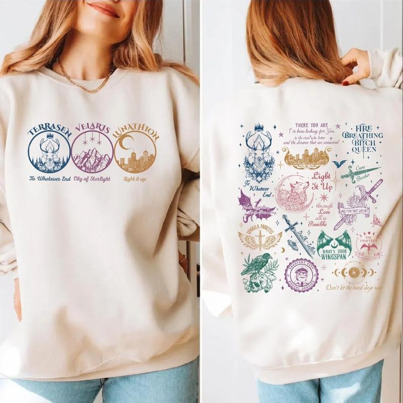 Throne Glass Acotar Fireheart Crescent City Darkness - Adult & Kids T-Shirts, Sweatshirts & Hoodies apparel design preview 1