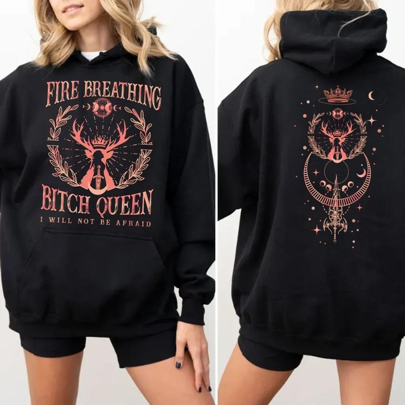 Throne Glass Fan Double Sided Fireheart Aelin - Adult & Kids T-Shirts, Sweatshirts & Hoodies apparel design preview 1