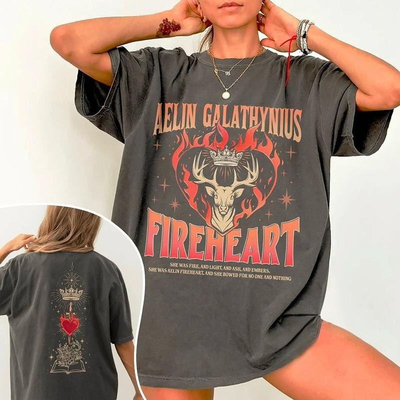 Throne Glass Fan Aelin Galathynius Fireheart - Adult & Kids T-Shirts, Sweatshirts & Hoodies apparel design preview 1