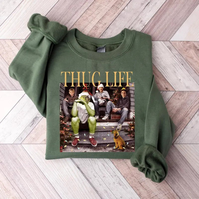 Thug Life Movie Friends Xmas - Adult & Kids T-Shirts, Sweatshirts & Hoodies apparel design preview 1