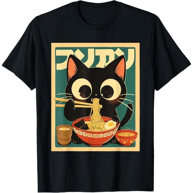TikTokShopRestock Plus Size Anime Cat Ramen Japanese - Adult & Kids T-Shirts, Sweatshirts & Hoodies apparel design preview 1