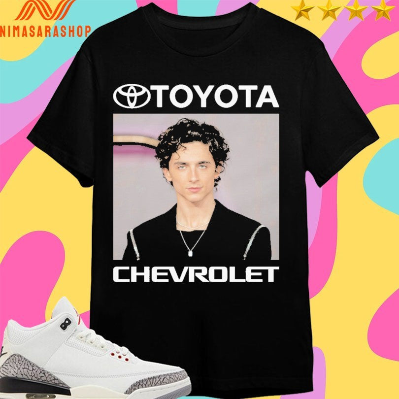 Timothée Chalamet X Toyota Car Brand Actor Chevrolet - Adult & Kids T-Shirts, Sweatshirts & Hoodies apparel design preview 1