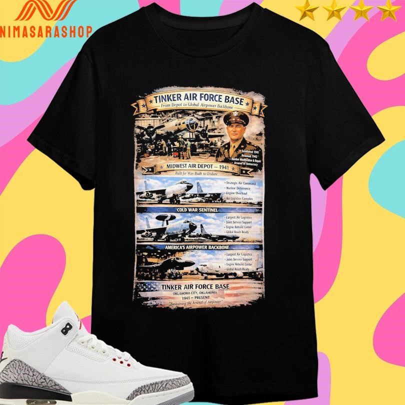 Tinker Air Force Base From Depot To Global Airpower - Adult & Kids T-Shirts, Sweatshirts & Hoodies apparel design preview 1