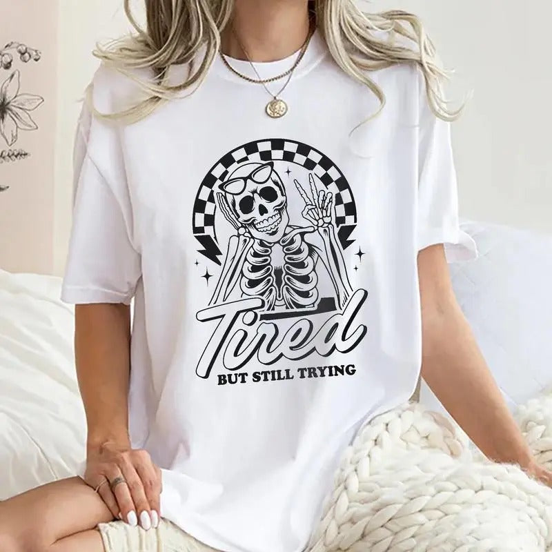 Tired But Still Trying I'M Very Unhinged Funny Comfy - Adult & Kids T-Shirts, Sweatshirts & Hoodies apparel design preview 1