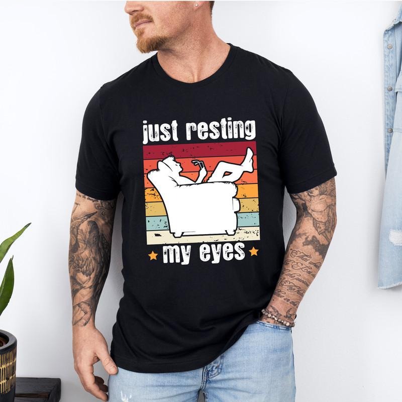 Tired Dad Just Resting My Eyes I'M Not Sleeping Funny - Adult & Kids T-Shirts, Sweatshirts & Hoodies apparel design preview 1