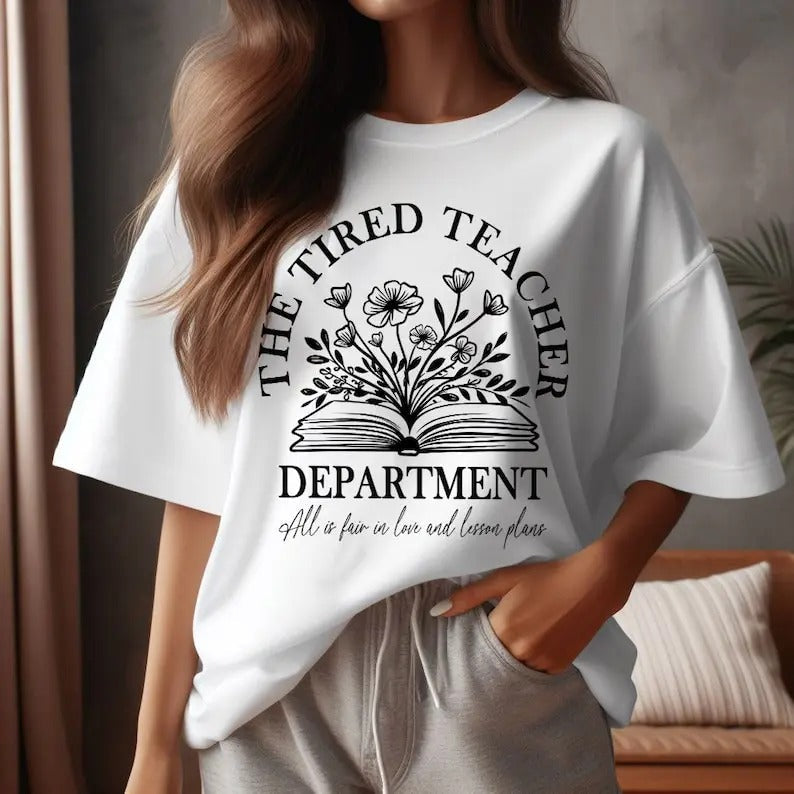 Tired Teacher Department Funny Appreciation - Adult & Kids T-Shirts, Sweatshirts & Hoodies apparel design preview 1