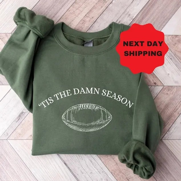 Tis Damn Season Football College Game Day - Adult & Kids T-Shirts, Sweatshirts & Hoodies apparel design preview 1