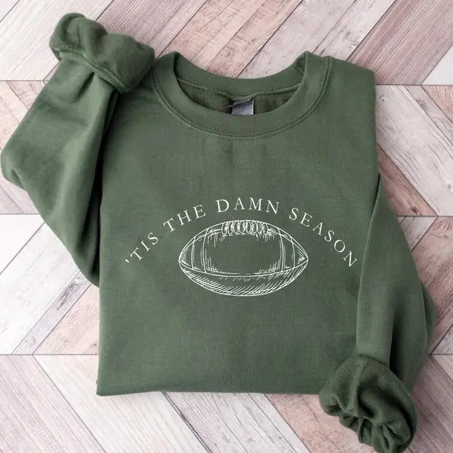 Tis Damn Season Football College Game Day - Adult & Kids T-Shirts, Sweatshirts & Hoodies apparel design preview 1