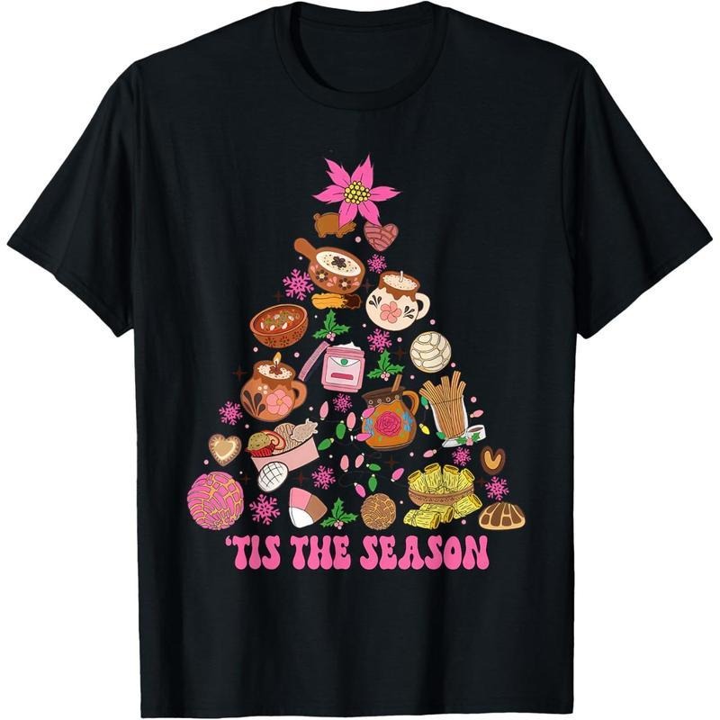 Tis Season Mexican Tree Tamales Pan Dulce - Adult & Kids T-Shirts, Sweatshirts & Hoodies apparel design preview 1