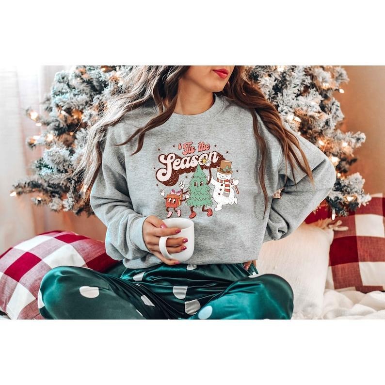 Tis Season Merry Cute Winter Fabric Fit Womenswear - Adult & Kids T-Shirts, Sweatshirts & Hoodies apparel design preview 1