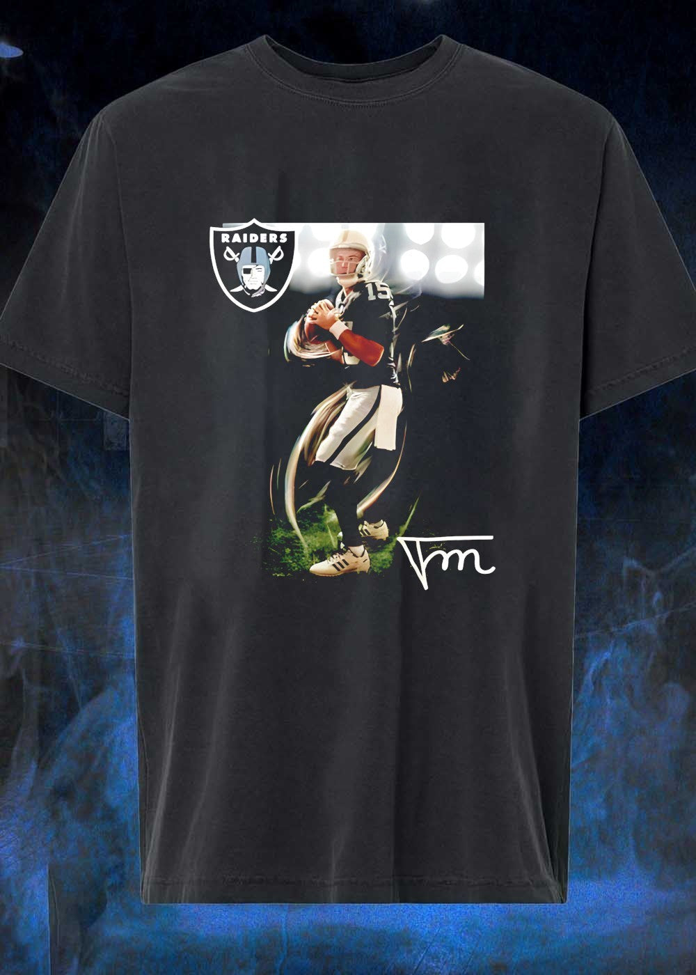 Tm Raiders Quarterback 15 Passing the Ball - Adult & Kids T-Shirts, Sweatshirts & Hoodies apparel design preview 1