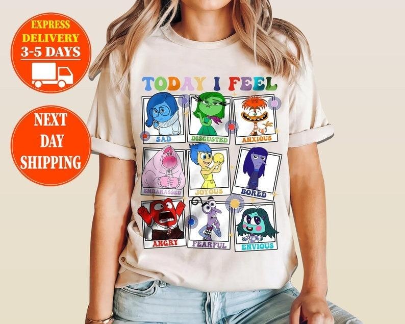 Today I Feel Inside Out Characters Group Matching - Adult & Kids T-Shirts, Sweatshirts & Hoodies apparel design preview 1