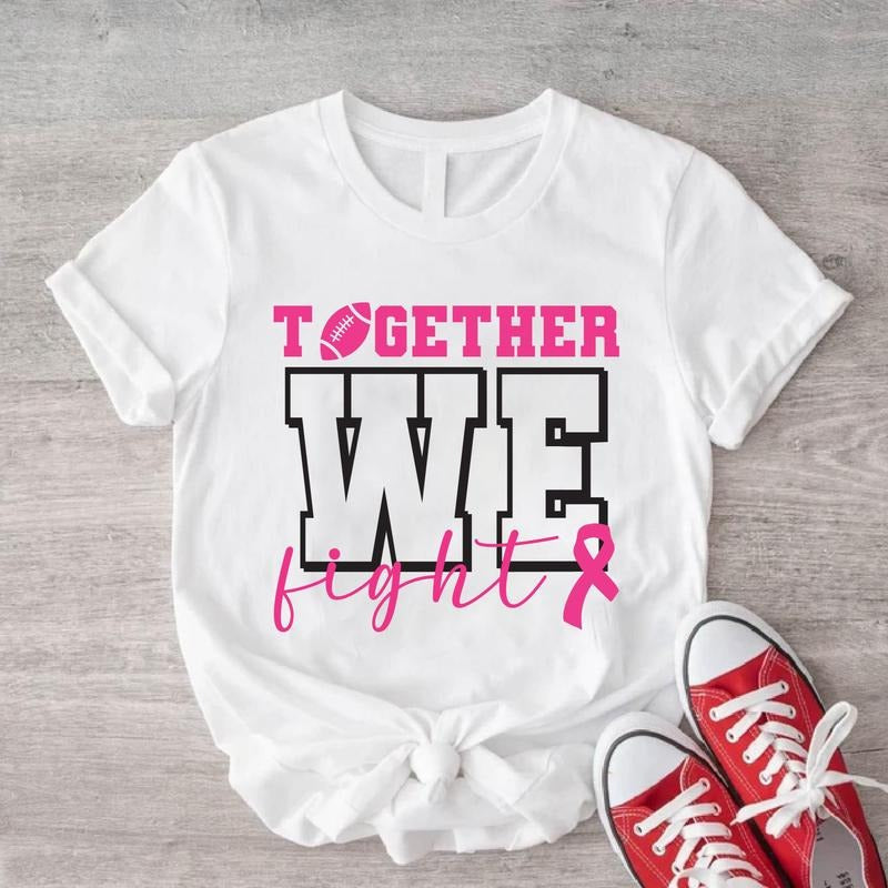 Together We Fight Breast Awareness Day Football - Adult & Kids T-Shirts, Sweatshirts & Hoodies apparel design preview 1