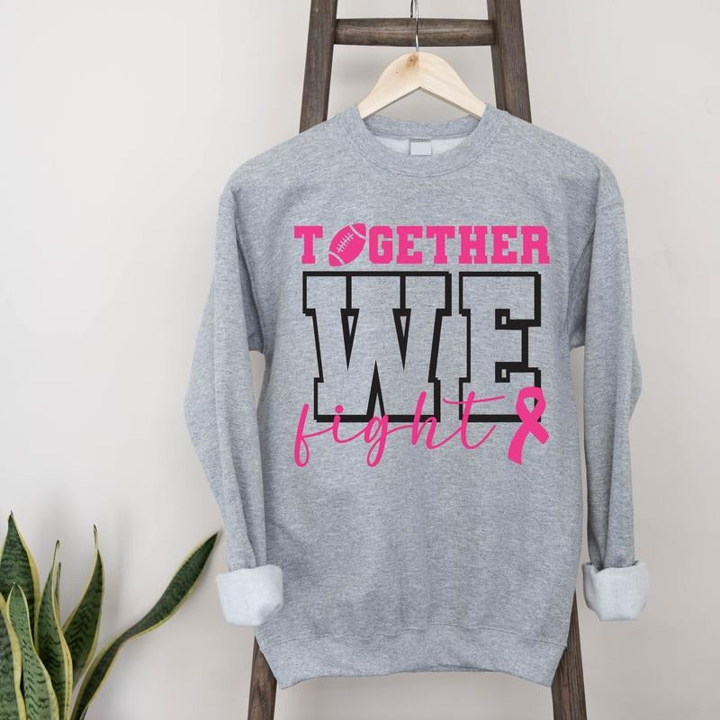 Together We Fight Breast Awareness Day Football - Adult & Kids T-Shirts, Sweatshirts & Hoodies apparel design preview 1