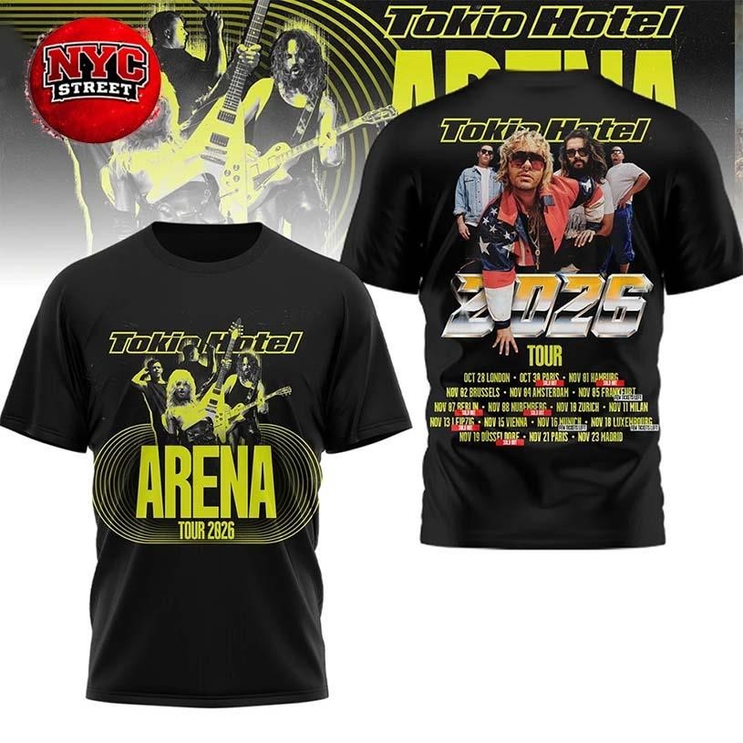 Tokio Hotel Arena Tour 2026 Two Sided - Adult & Kids T-Shirts, Sweatshirts & Hoodies apparel design preview 1