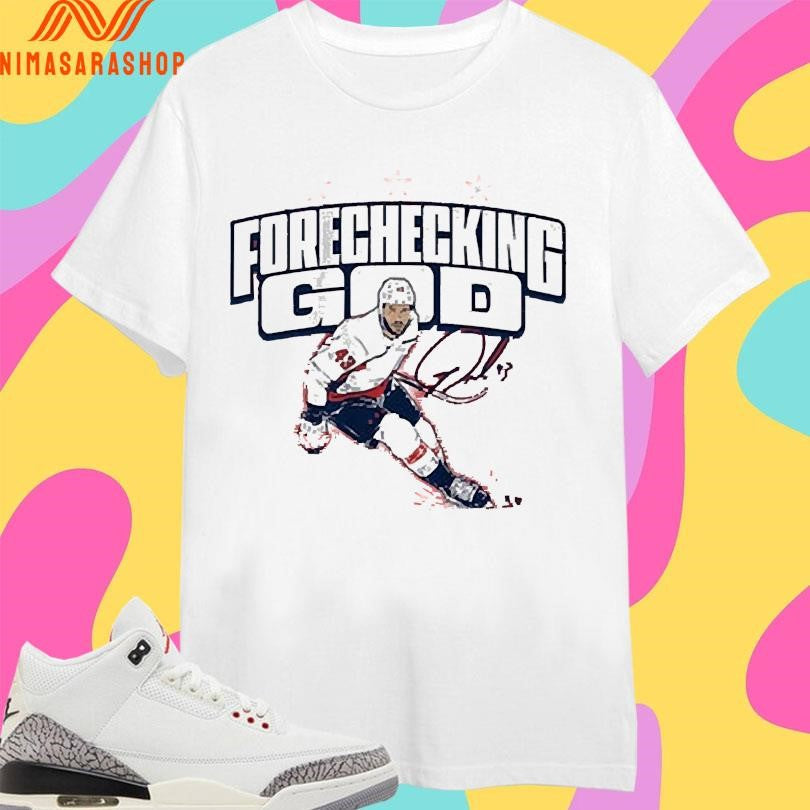 Tom Wilson Washington Capitals Forechecking God - Adult & Kids T-Shirts, Sweatshirts & Hoodies apparel design preview 1