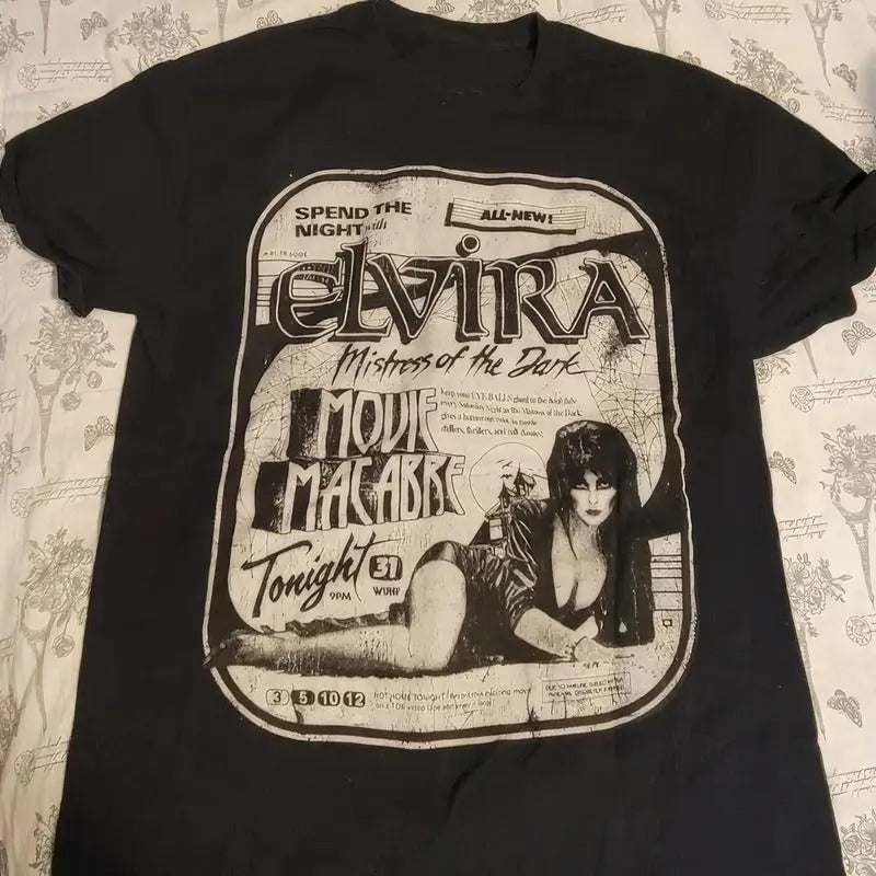 Tonight Elvira Mistress Dark Movie Poster - Adult & Kids T-Shirts, Sweatshirts & Hoodies apparel design preview 1