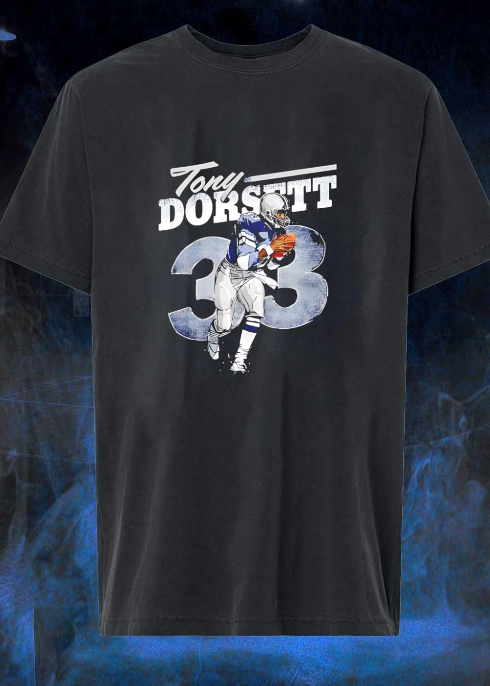 Tony Dorsett Running with Football Dallas Cowboys 33 - Adult & Kids T-Shirts, Sweatshirts & Hoodies apparel design preview 1