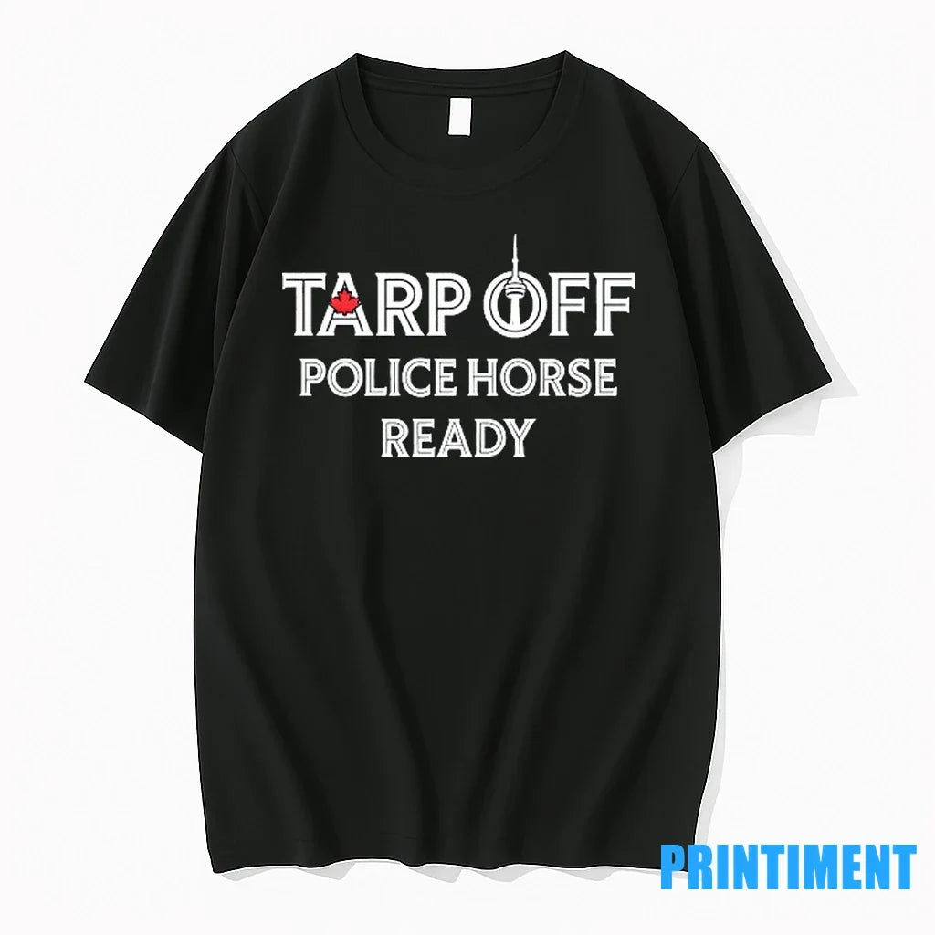 Toronto Blue Jays Tarp Off Police Horse Ready Sweater - Adult & Kids T-Shirts, Sweatshirts & Hoodies apparel design preview 1