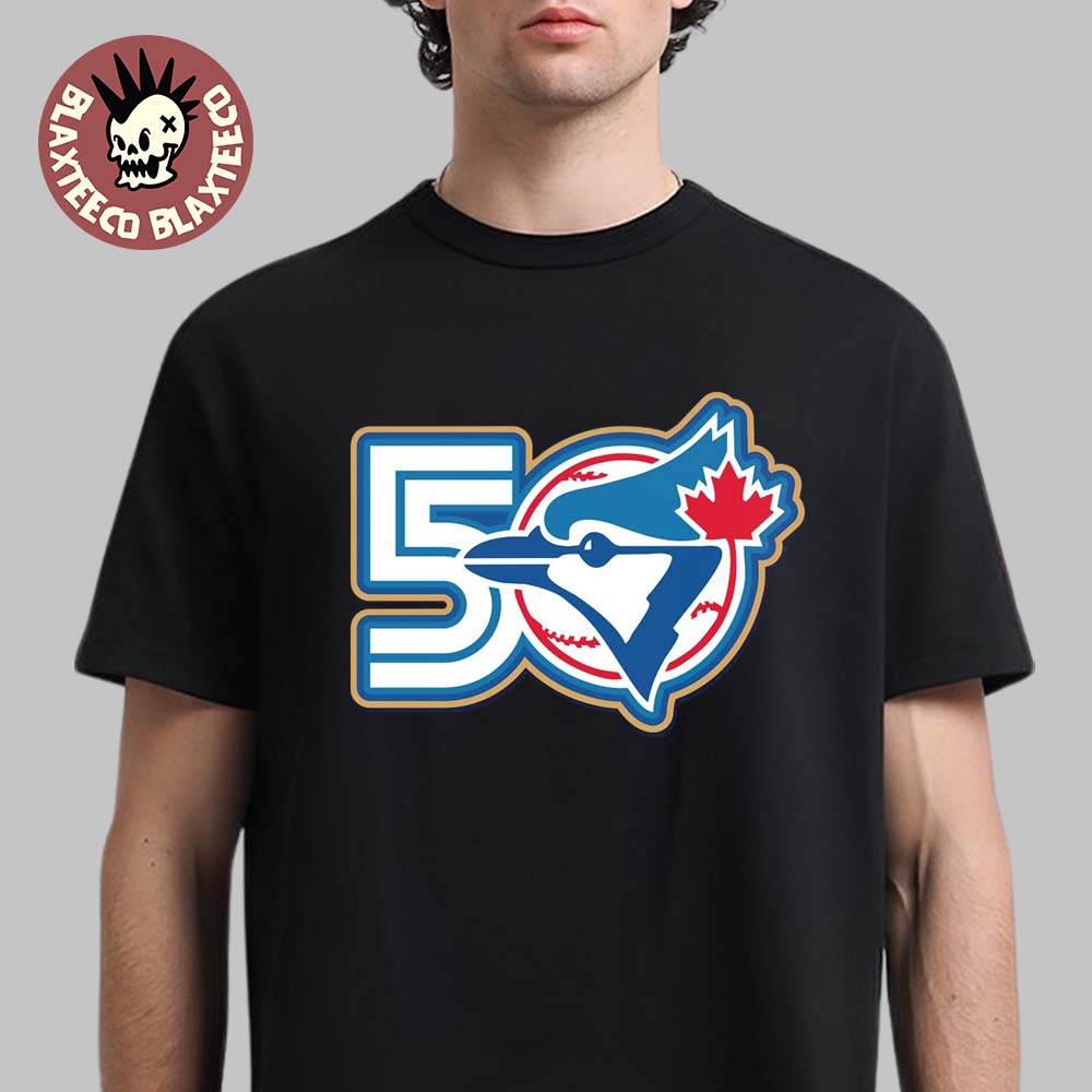 Toronto Blue Jays Team's 50th Seasons Logo Premium - Adult & Kids T-Shirts, Sweatshirts & Hoodies apparel design preview 1