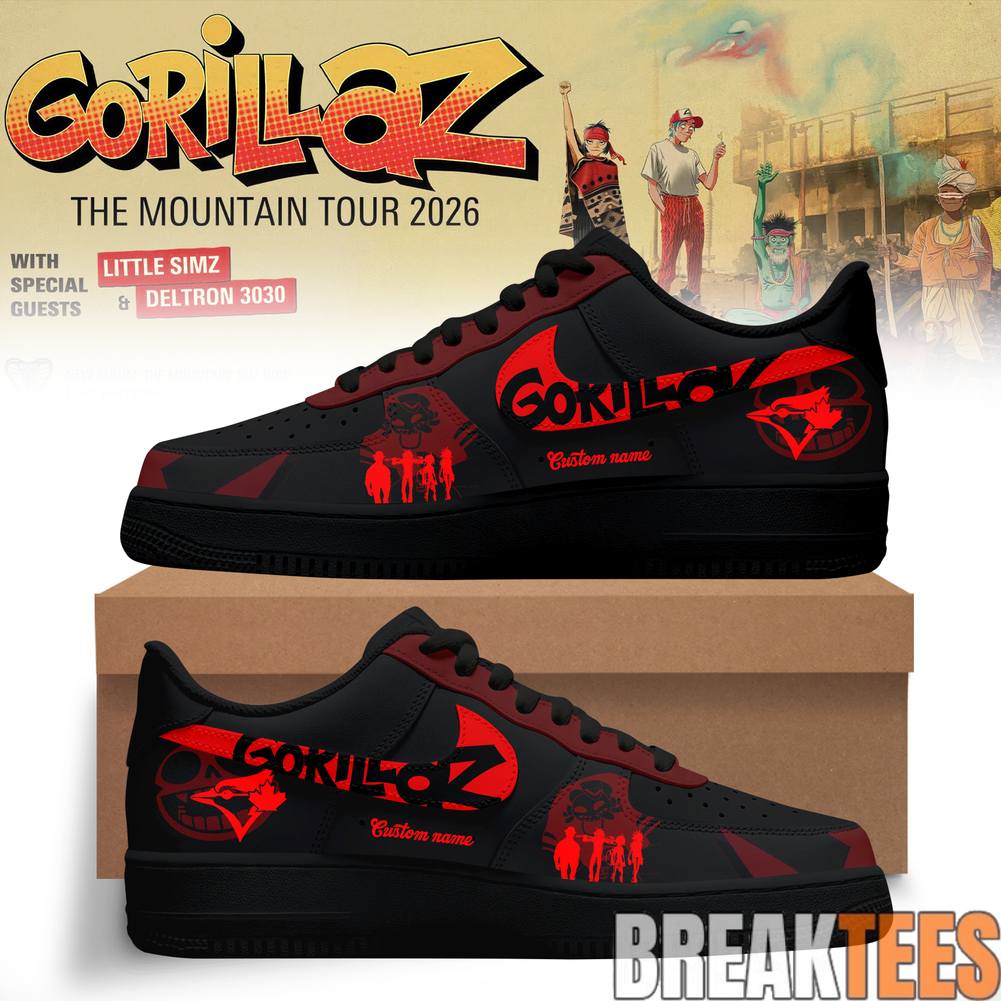 Toronto Blue Jays x Gorillaz The Mountain Tour 2026 - Adult & Kids T-Shirts, Sweatshirts & Hoodies apparel design preview 1
