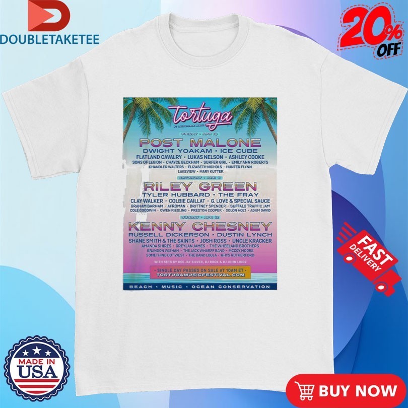 Tortuga Festival Full Lineup In Fort Lauderdale - Adult & Kids T-Shirts, Sweatshirts & Hoodies apparel design preview 1