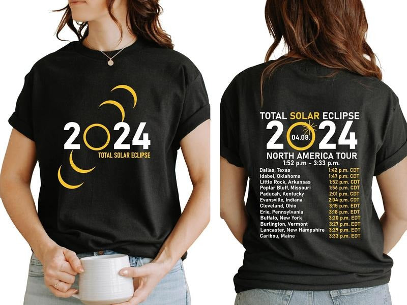 Total Solar Eclipse 2024 April 8th Lover - Adult & Kids T-Shirts, Sweatshirts & Hoodies apparel design preview 1
