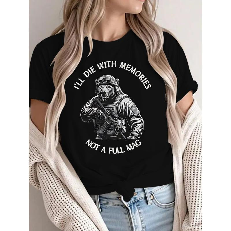 Tough Inspiring Bear Motif Fearless Quote 02 - Adult & Kids T-Shirts, Sweatshirts & Hoodies apparel design preview 1