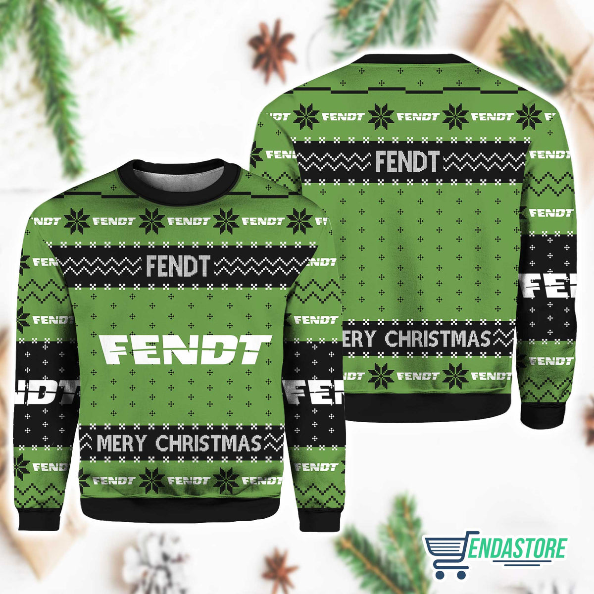 Tractor Fendt 3D Ugly Christmas Sweater - Holiday Gift product image 2
