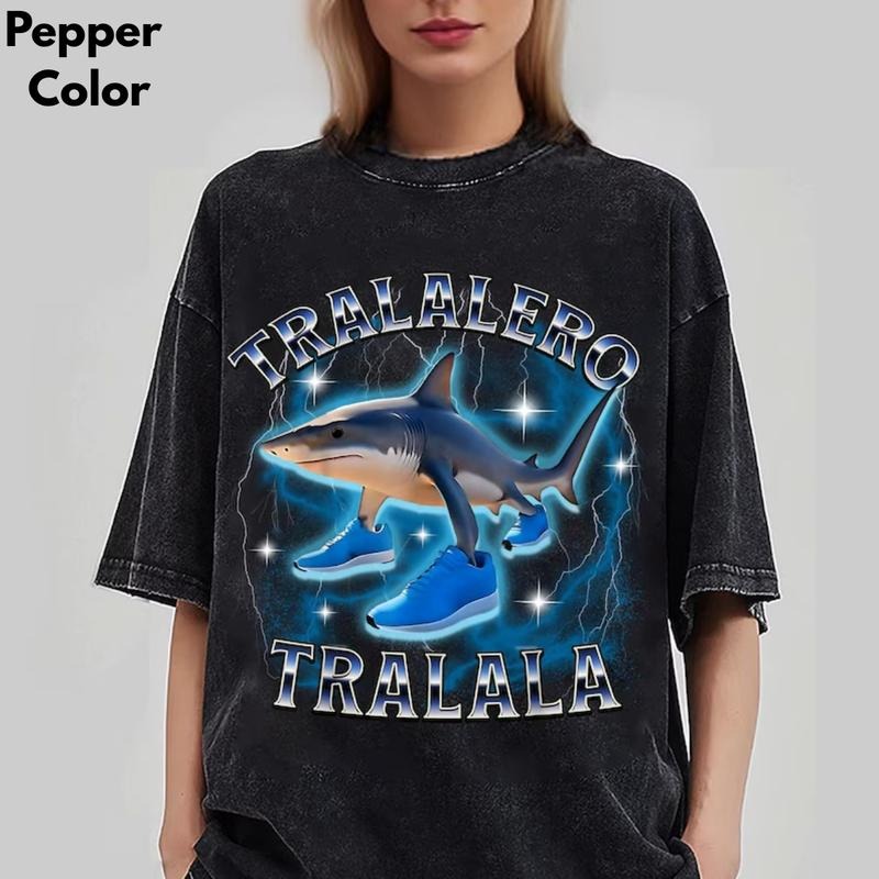 Tralalero Tralala Funny Shark Meme Shoes - Adult & Kids T-Shirts, Sweatshirts & Hoodies apparel design preview 1