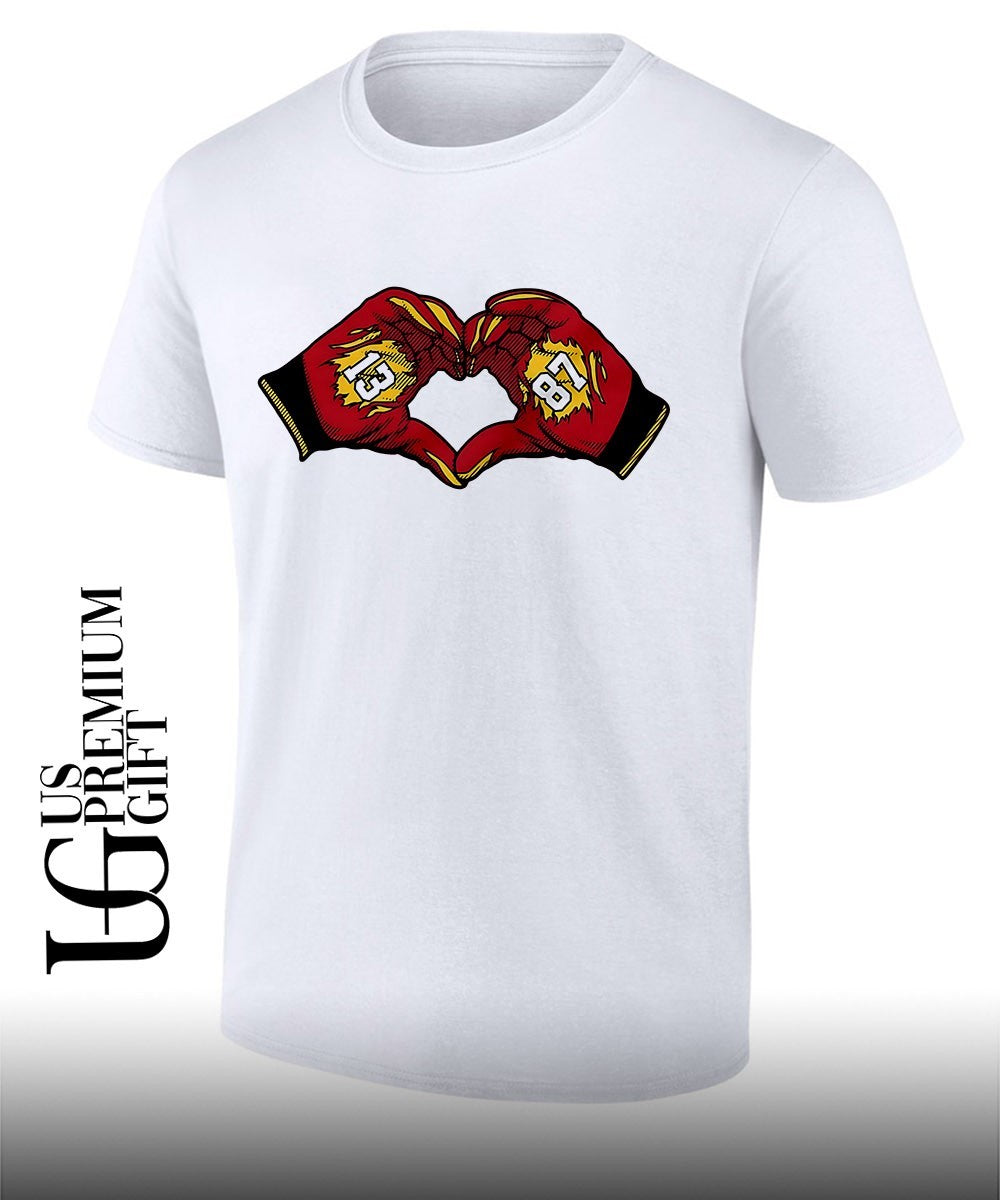 Travis Kelce 13 love hands 87 Taylor Kansas City - Adult & Kids T-Shirts, Sweatshirts & Hoodies apparel design preview 1