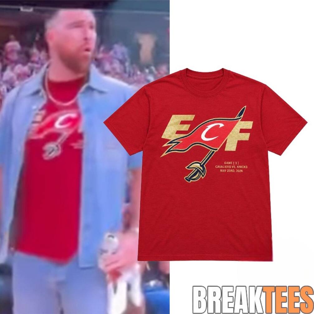 Travis Kelce Knicks Cavaliers Game 3 ECF - Adult & Kids T-Shirts, Sweatshirts & Hoodies apparel design preview 1