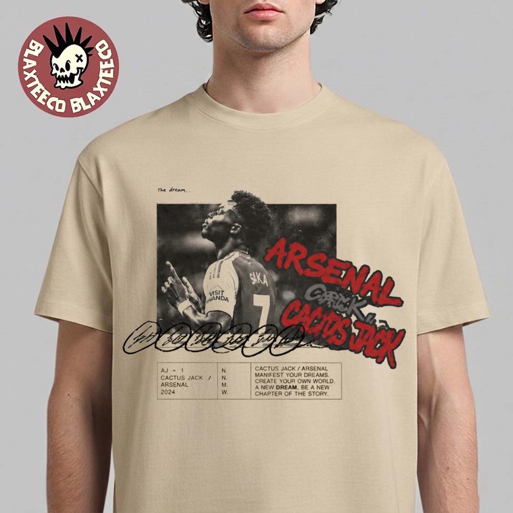 Travis Scott X Arsenal Cactus Jack Bukayo Saka - Adult & Kids T-Shirts, Sweatshirts & Hoodies apparel design preview 1