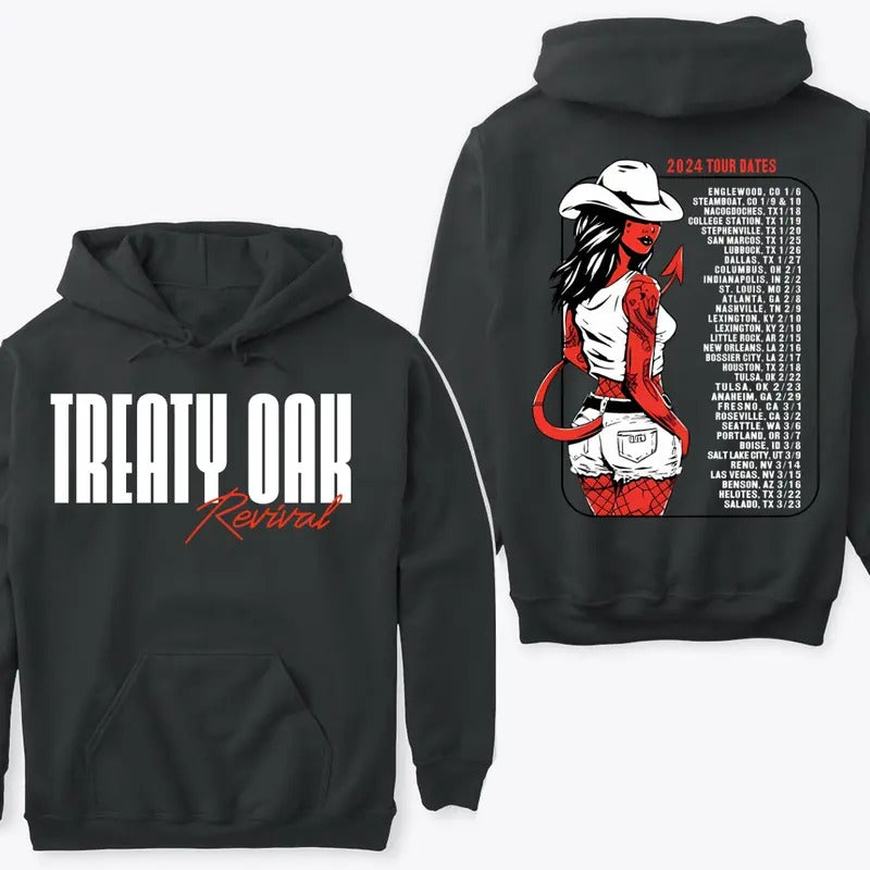 Treaty Oak Revival Tour 2024 Fan Music Enthusiasts - Adult & Kids T-Shirts, Sweatshirts & Hoodies apparel design preview 1
