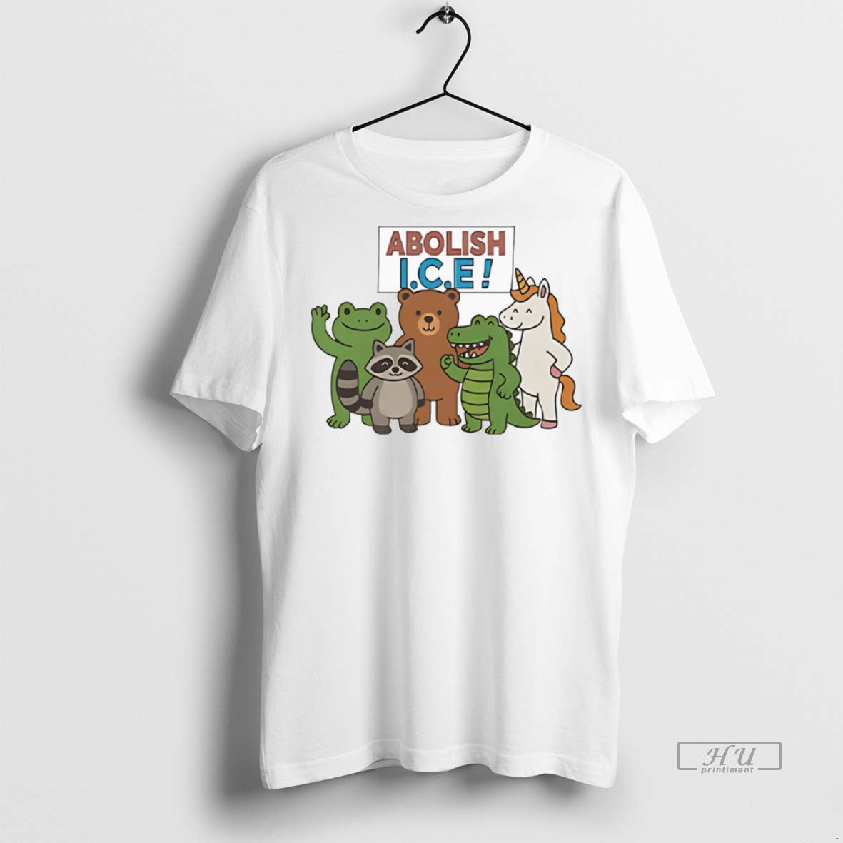 Trending Abolish Ice Frog Unicorn Raccoon Bear - Adult & Kids T-Shirts, Sweatshirts & Hoodies apparel design preview 1