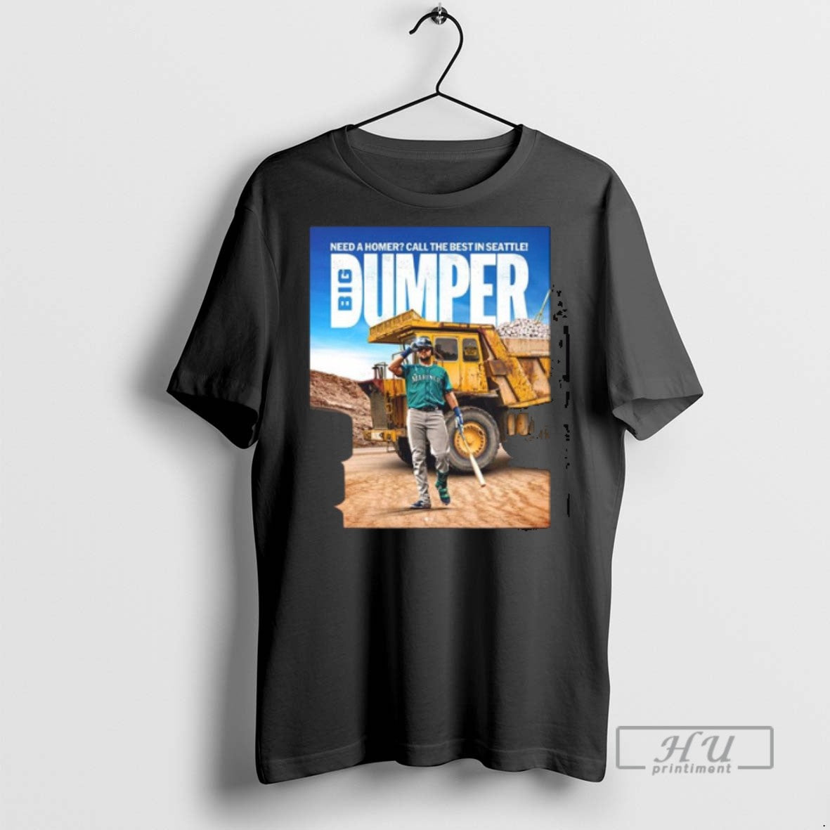 Trending Cal Raleigh Seattle Mariners Home Run Big - Adult & Kids T-Shirts, Sweatshirts & Hoodies apparel design preview 1