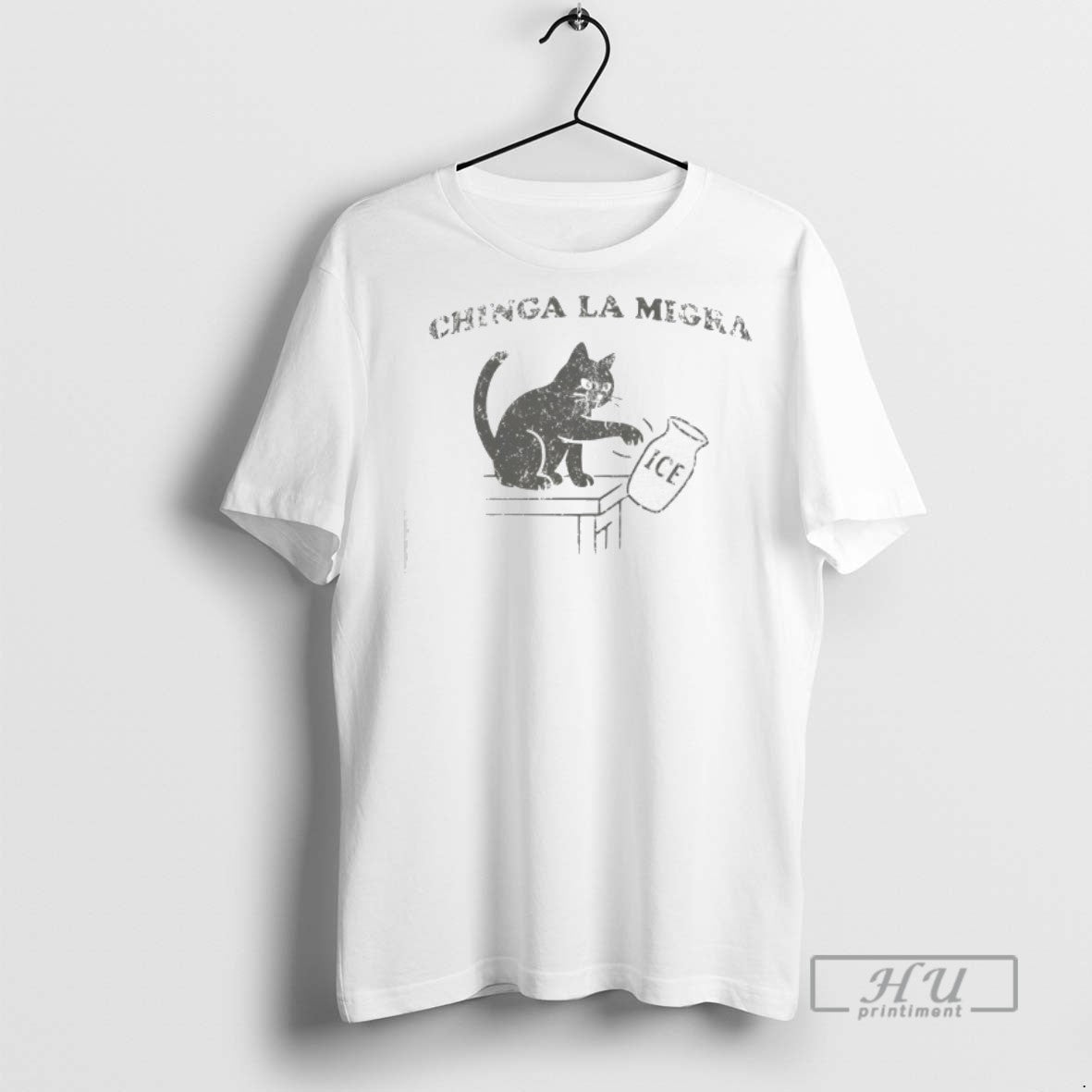Trending Chinga La Migra Ice Black Cat Graphic - Adult & Kids T-Shirts, Sweatshirts & Hoodies apparel design preview 1