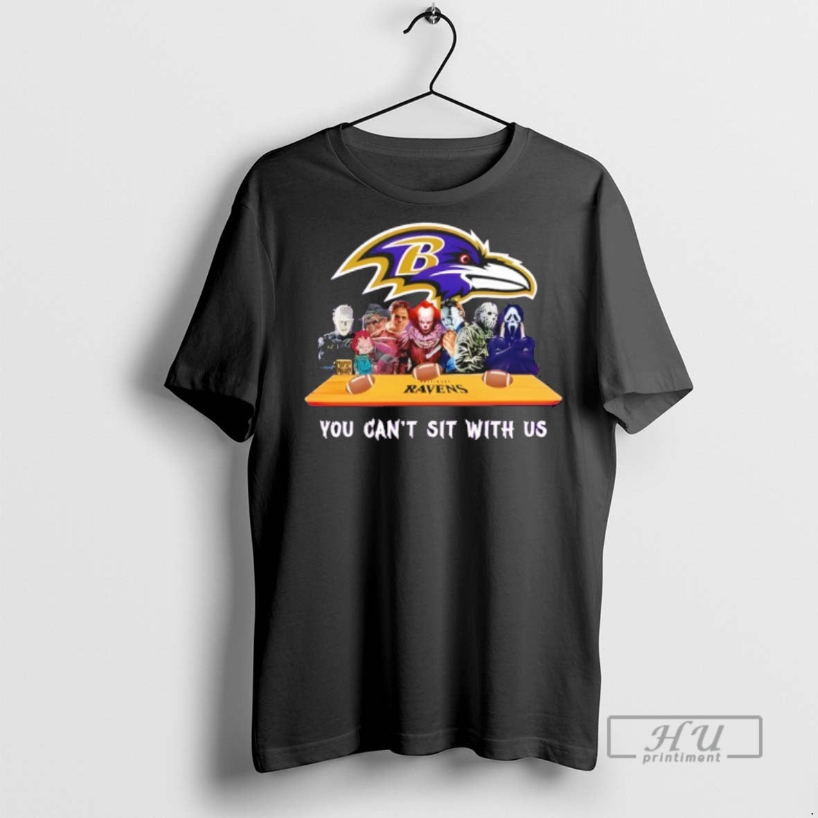 Trending Horror Movie Characters You Cant Sit With Us - Adult & Kids T-Shirts, Sweatshirts & Hoodies apparel design preview 1