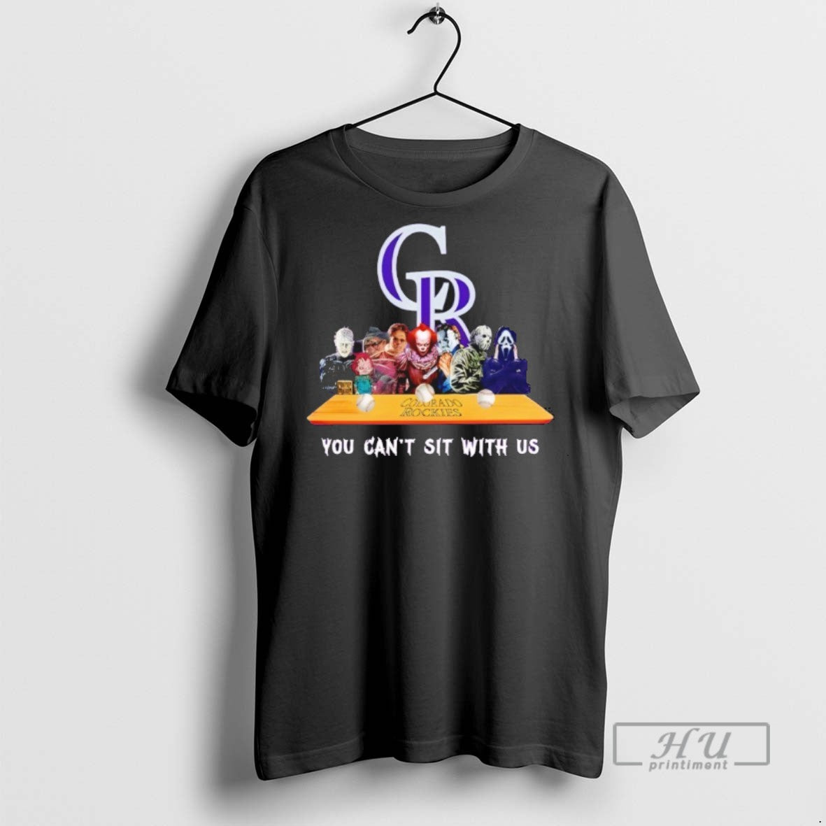 Trending Horror Movie Characters You Cant Sit With Us - Adult & Kids T-Shirts, Sweatshirts & Hoodies apparel design preview 1