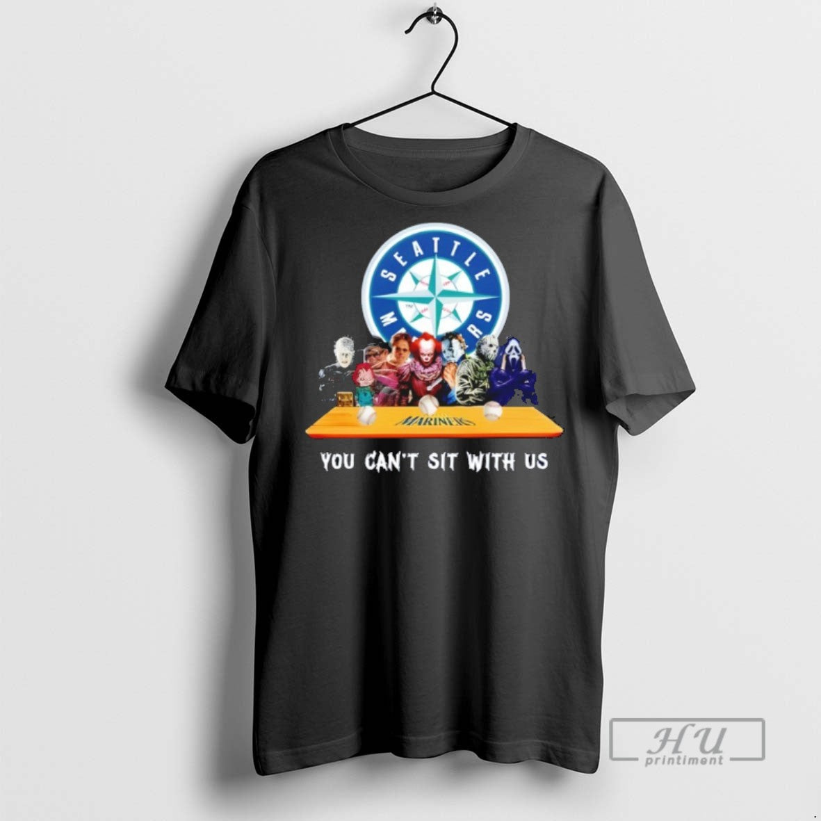 Trending Horror Movie Characters You Cant Sit With Us - Adult & Kids T-Shirts, Sweatshirts & Hoodies apparel design preview 1