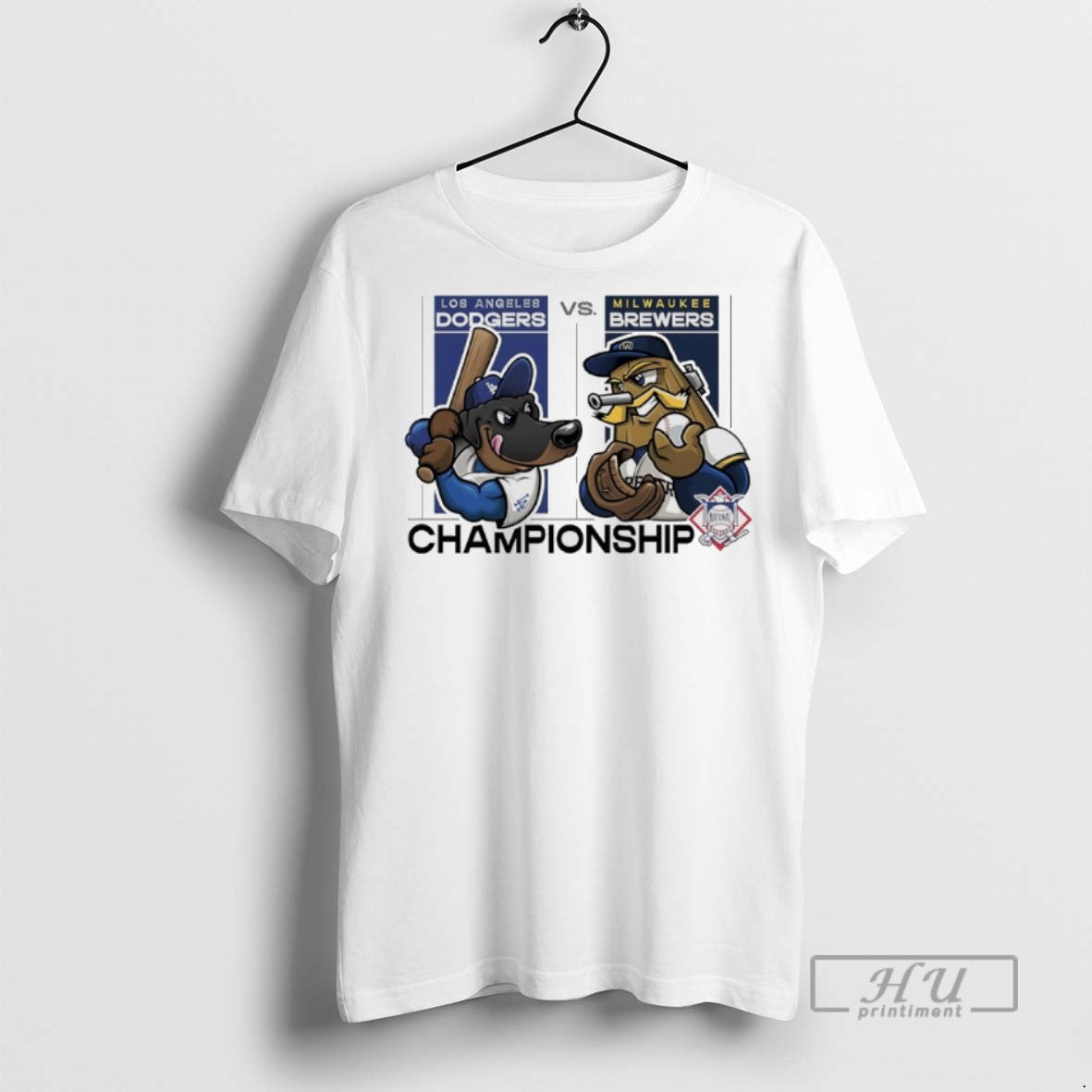 Trending Los Angeles Dodgers Vs Milwaukee Brewers - Adult & Kids T-Shirts, Sweatshirts & Hoodies apparel design preview 1