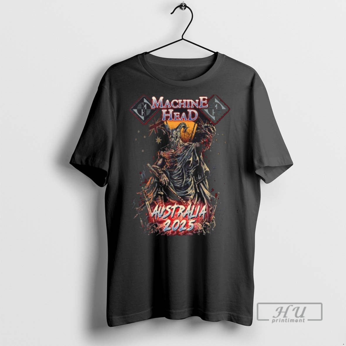 Trending Machine Head Australia 2025 Tour Graphic - Adult & Kids T-Shirts, Sweatshirts & Hoodies apparel design preview 1