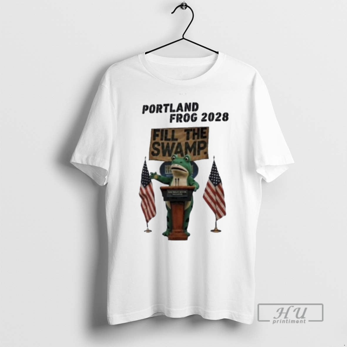 Trending Portland Frog 2028 Fill The Swamp Graphic - Adult & Kids T-Shirts, Sweatshirts & Hoodies apparel design preview 1