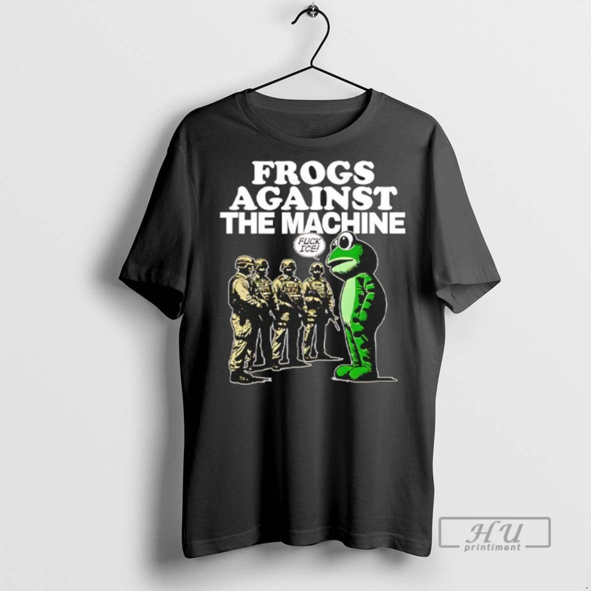 Trending Portland Frogs Against The Machine Fck Ice - Adult & Kids T-Shirts, Sweatshirts & Hoodies apparel design preview 1