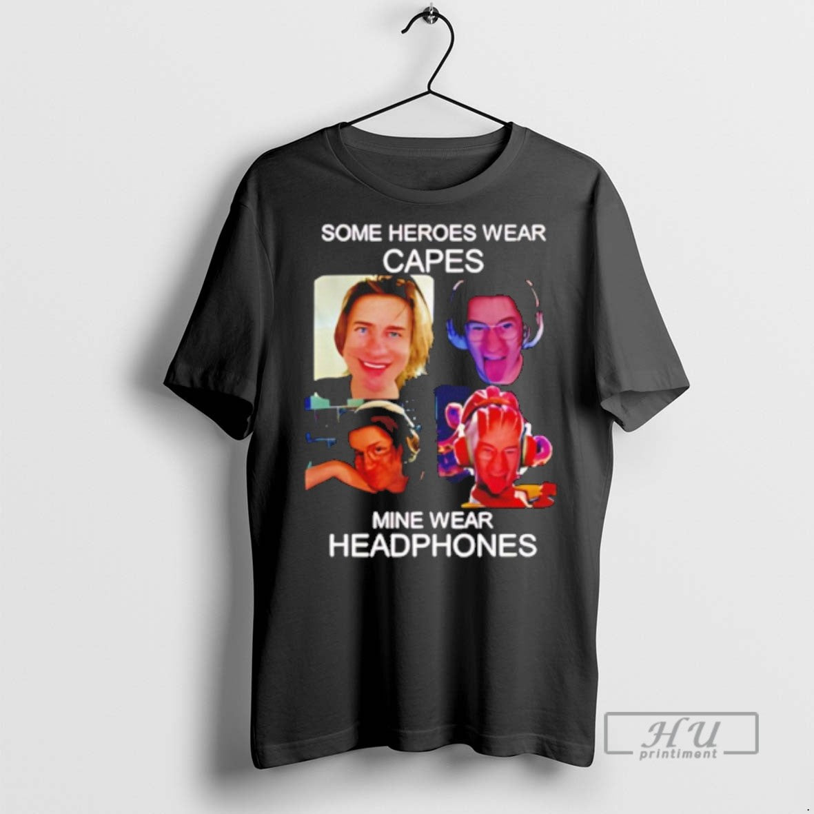 Trending Some Heroes Wear Capes Mine Headphones - Adult & Kids T-Shirts, Sweatshirts & Hoodies apparel design preview 1