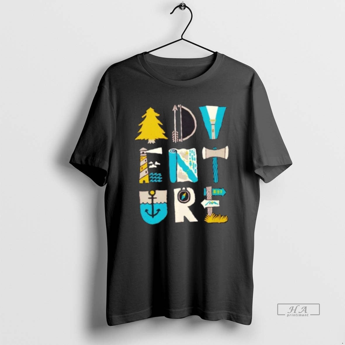 Trendy Adventure Icons Outdoor Explorer - Adult & Kids T-Shirts, Sweatshirts & Hoodies apparel design preview 1