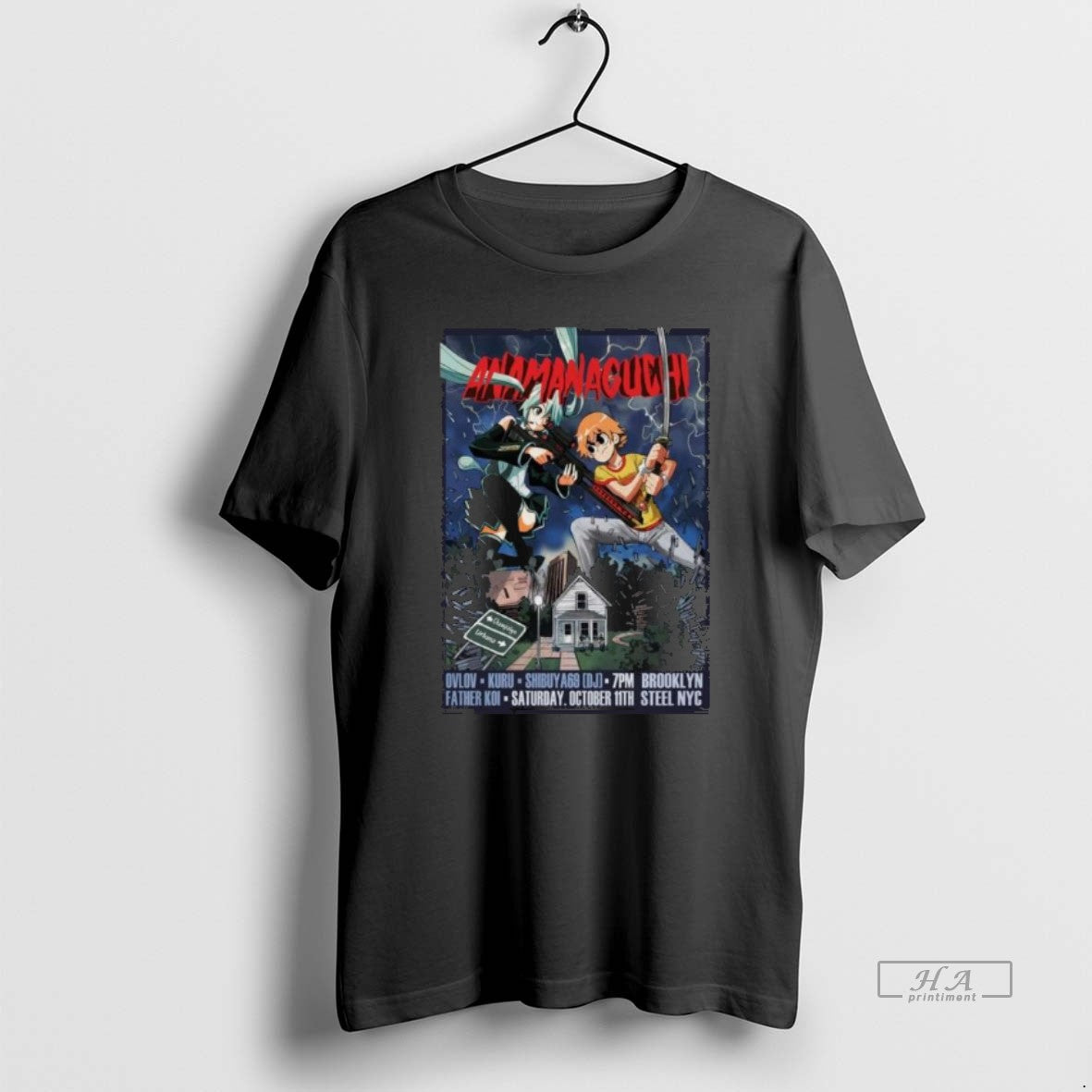 Trendy Anamanaguchi October 11 2025 Brooklyn New York - Adult & Kids T-Shirts, Sweatshirts & Hoodies apparel design preview 1